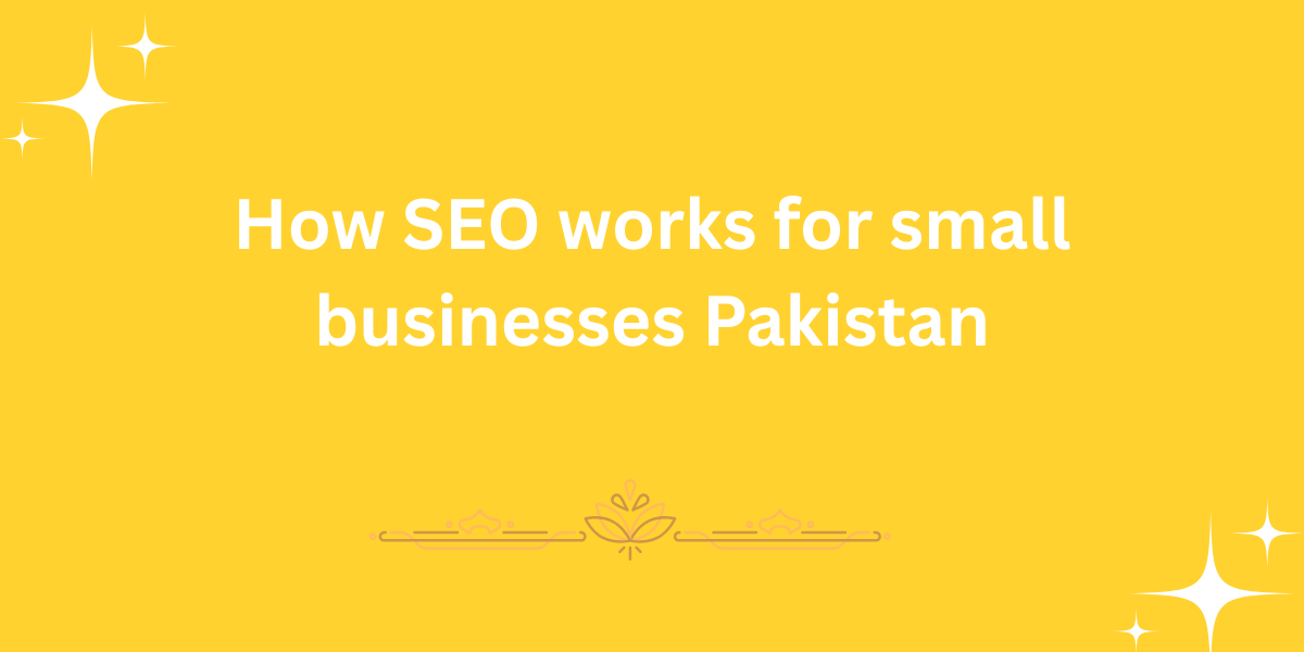 How SEO works for small businesses Pakistan