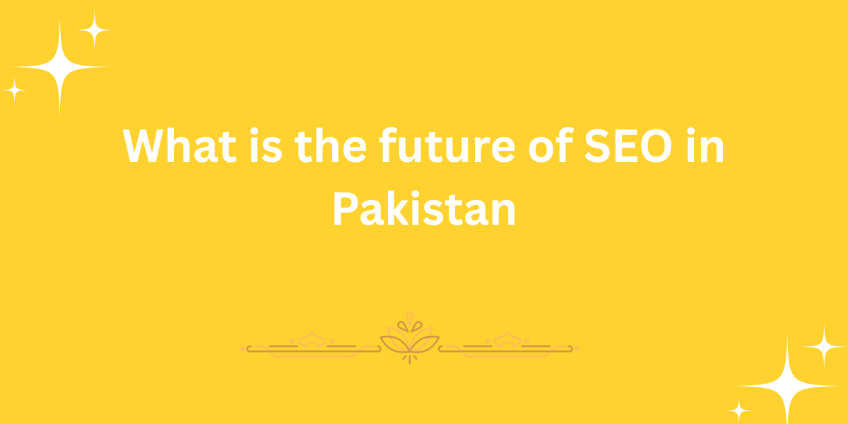 What is the future of SEO in Pakistan