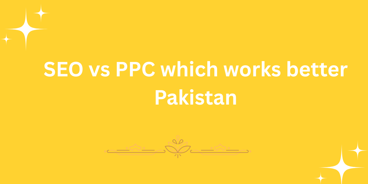 SEO vs PPC which works better Pakistan