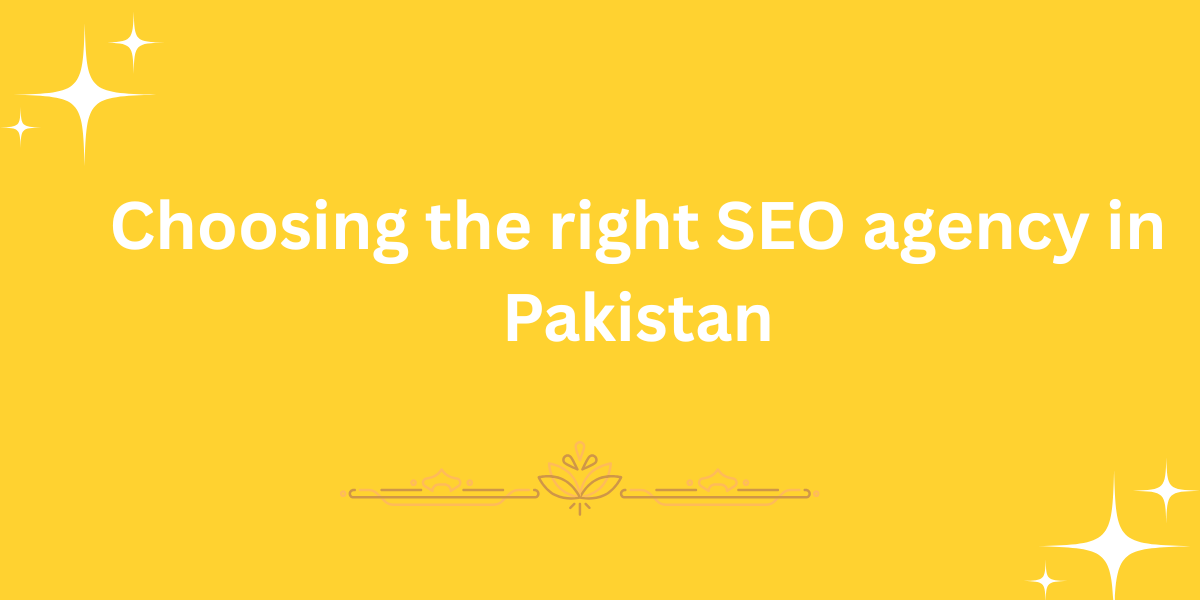 Choosing the right SEO agency in Pakistan