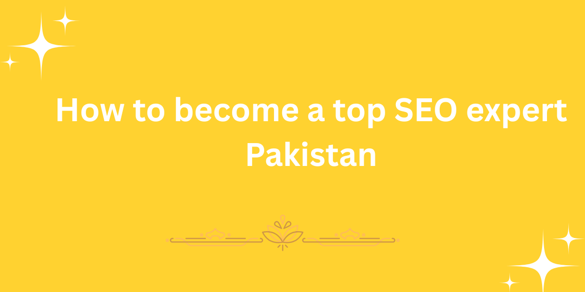 How to become a top SEO expert Pakistan