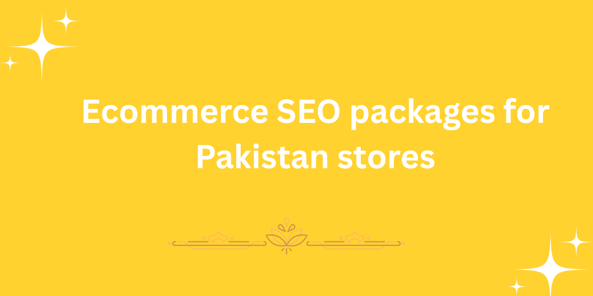 Ecommerce SEO packages for Pakistan stores