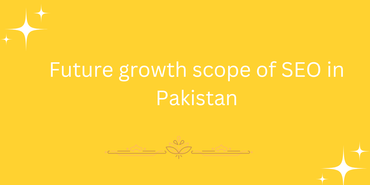 Future growth scope of SEO in Pakistan