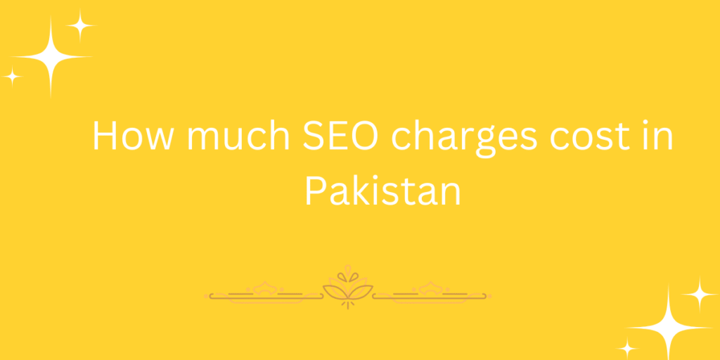 How much SEO charges cost in Pakistan