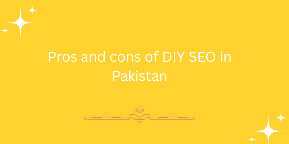 Pros and cons of DIY SEO in Pakistan
