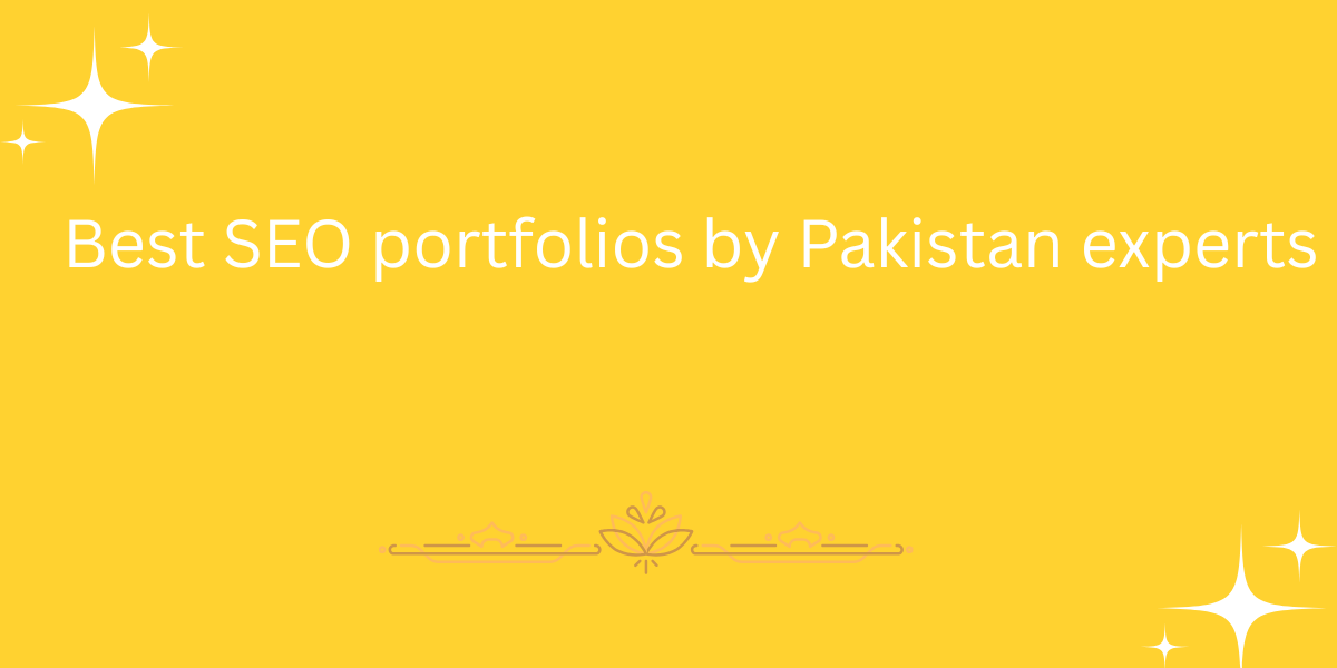 Best SEO portfolios by Pakistan experts