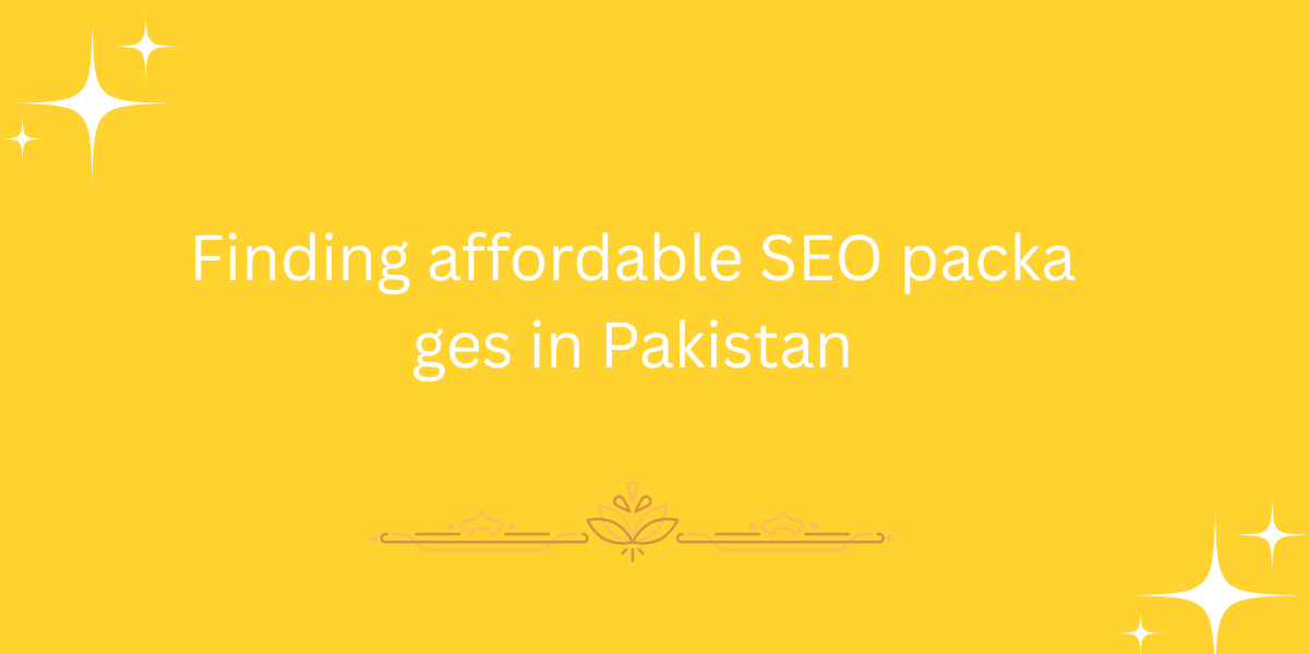 Finding affordable SEO packages in Pakistan