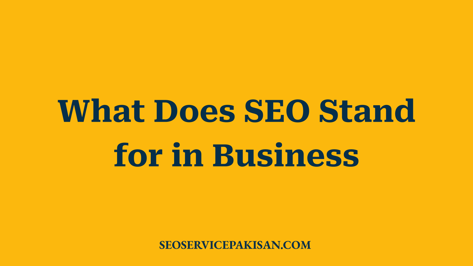 What Does SEO Stand for in Business
