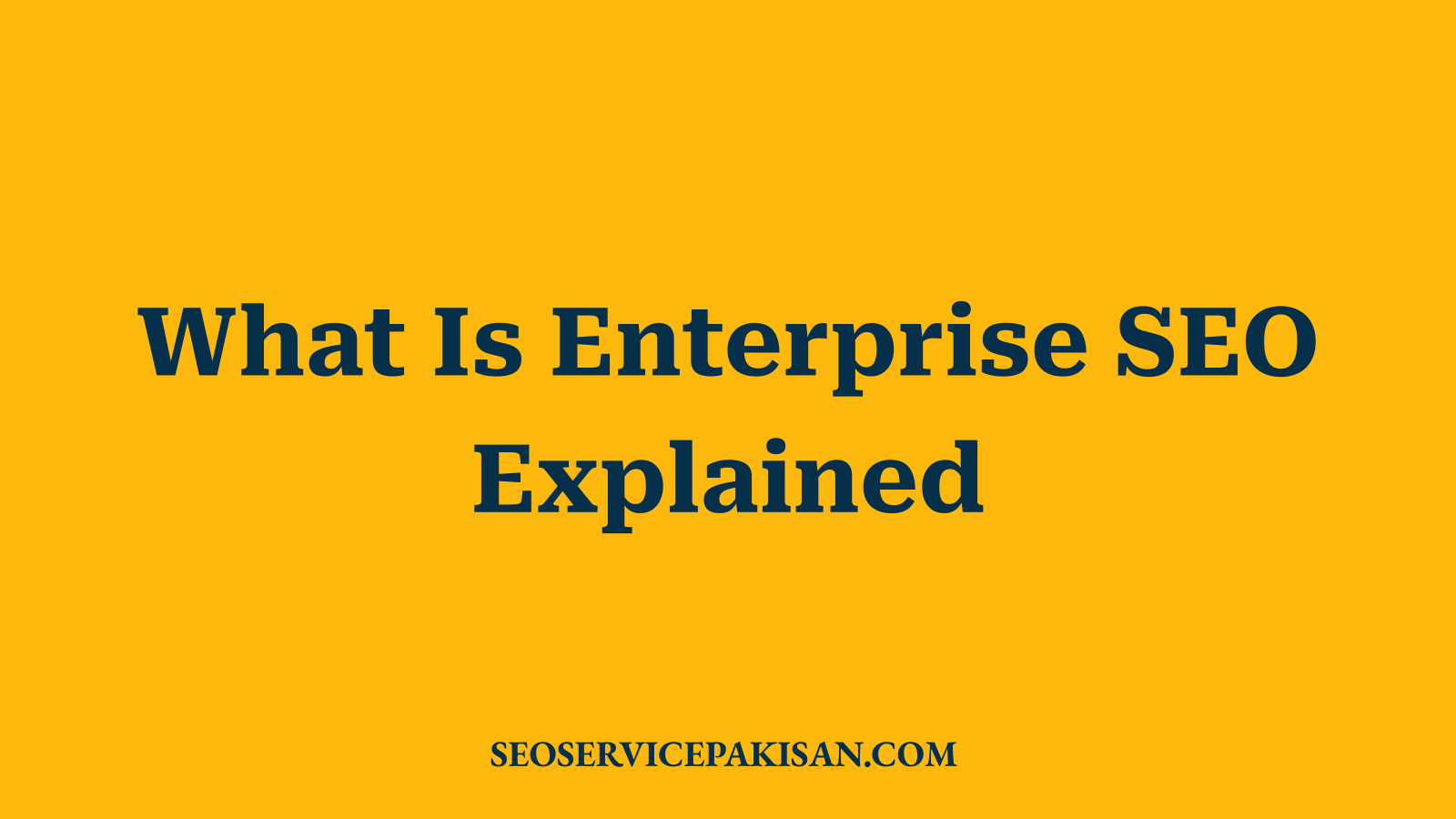 What Is Enterprise SEO Explained