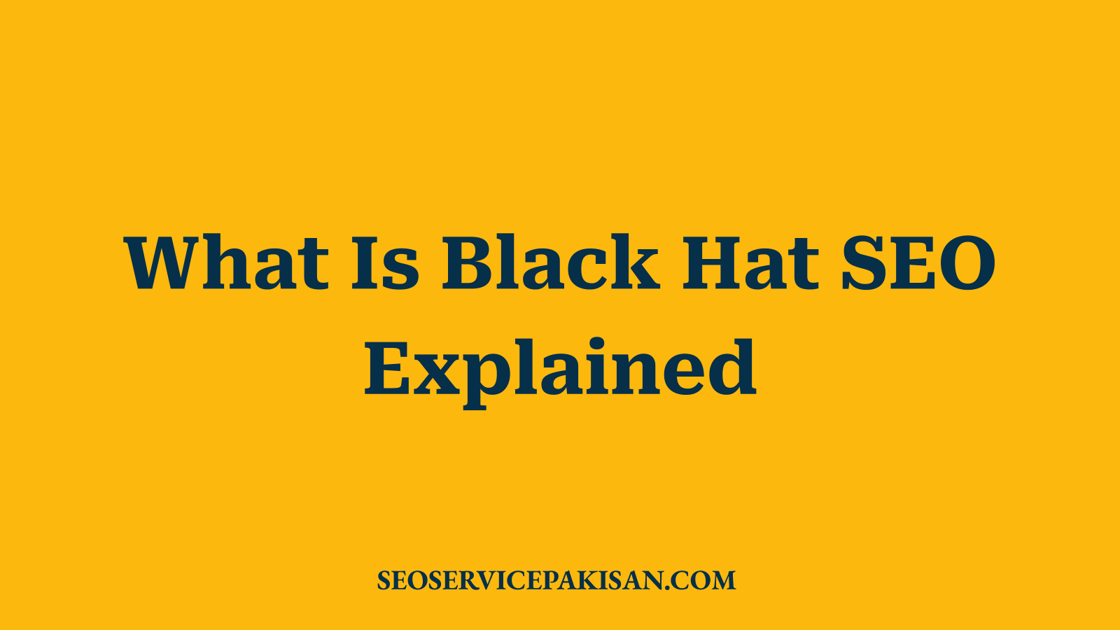 What Is Black Hat SEO Explained