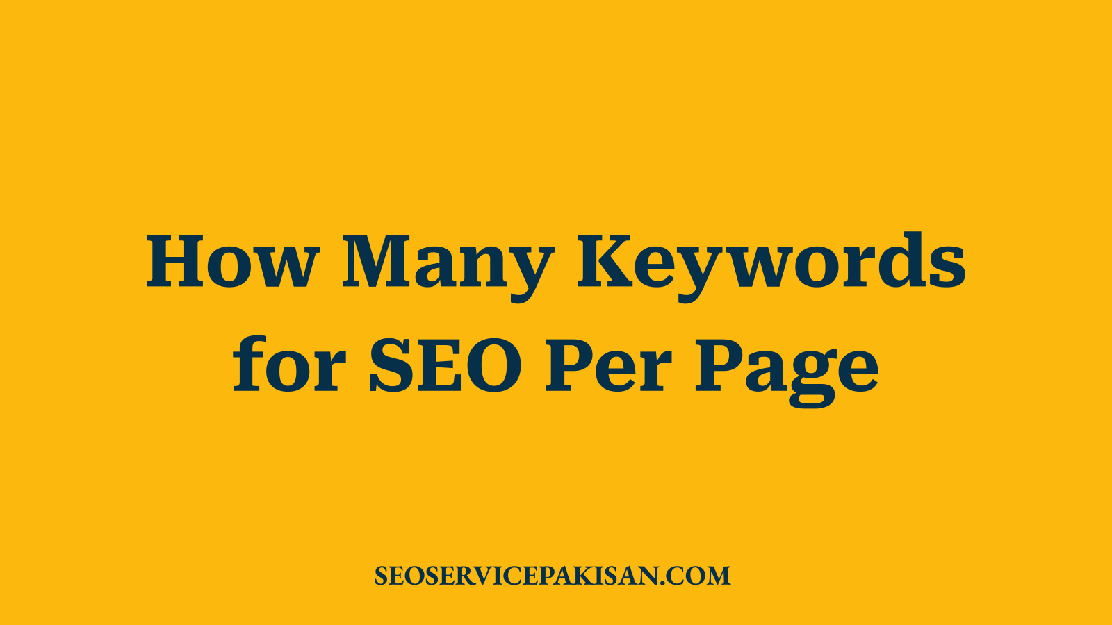 How Many Keywords for SEO Per Page