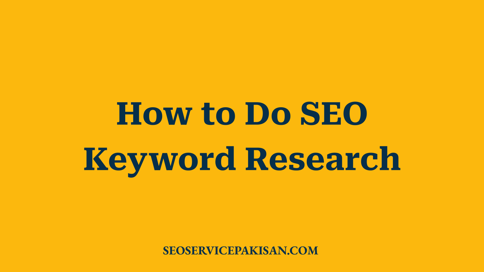 How to Do SEO Keyword Research