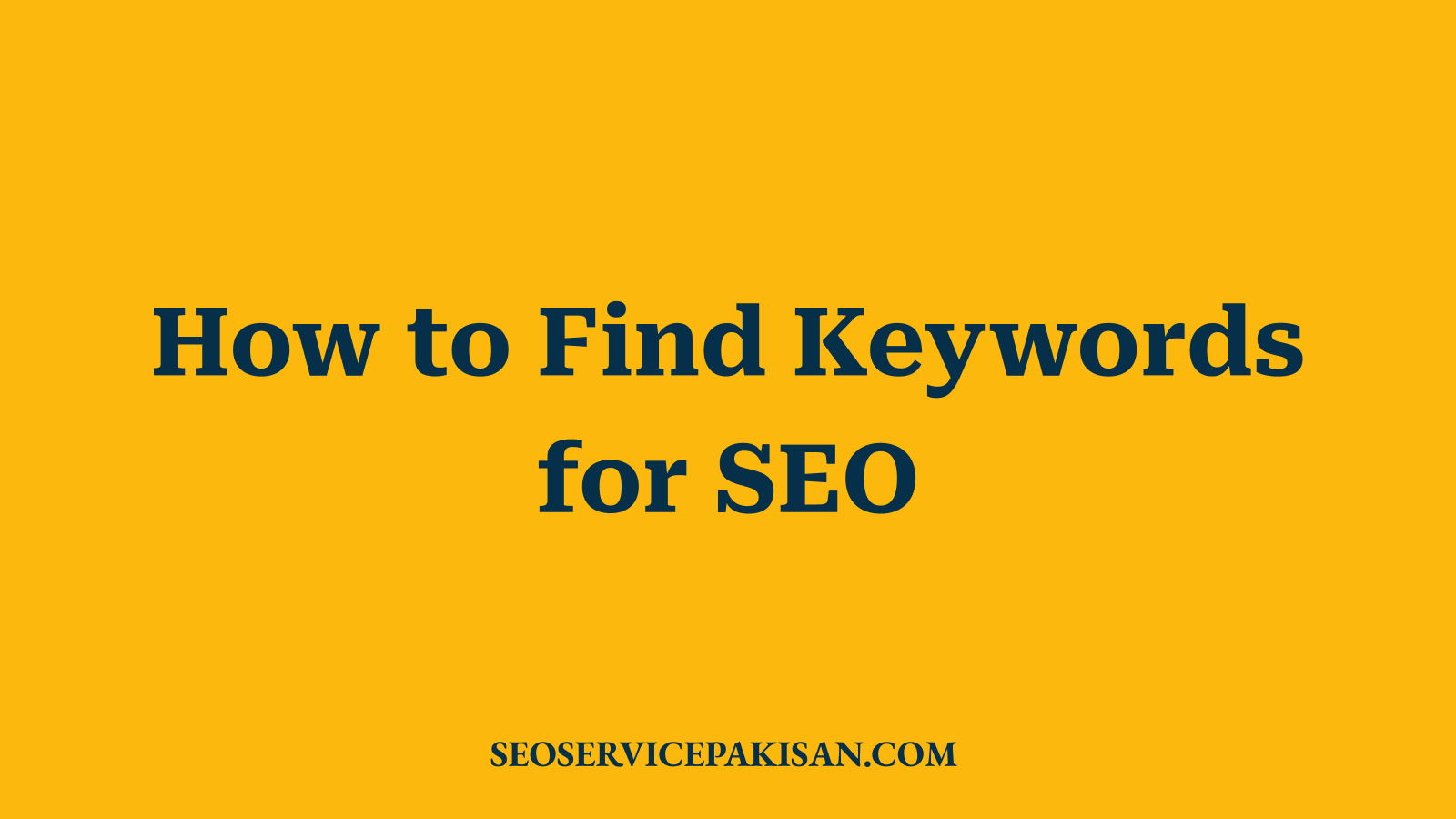 How to Find Keywords for SEO