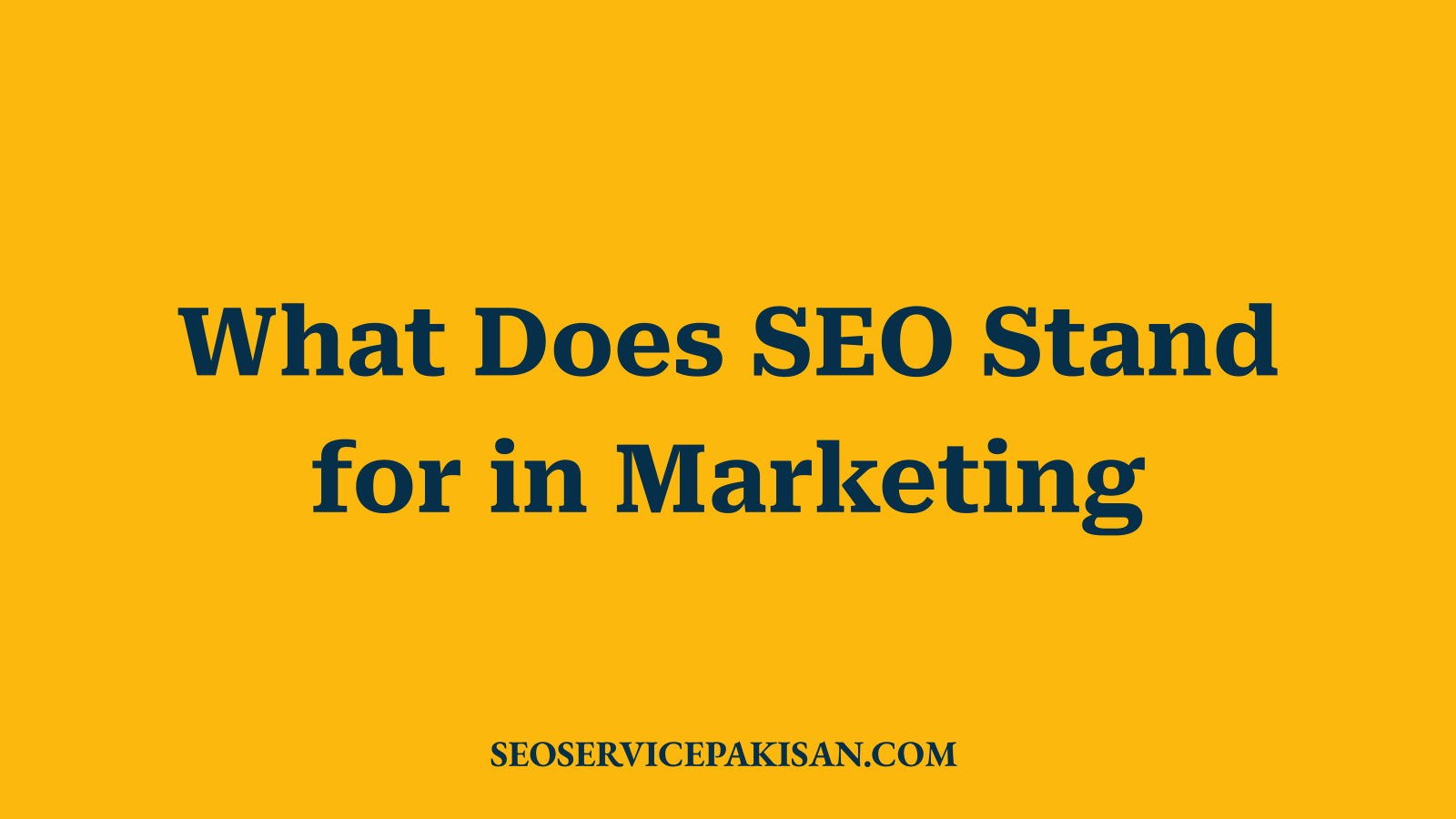 What Does SEO Stand for in Marketing