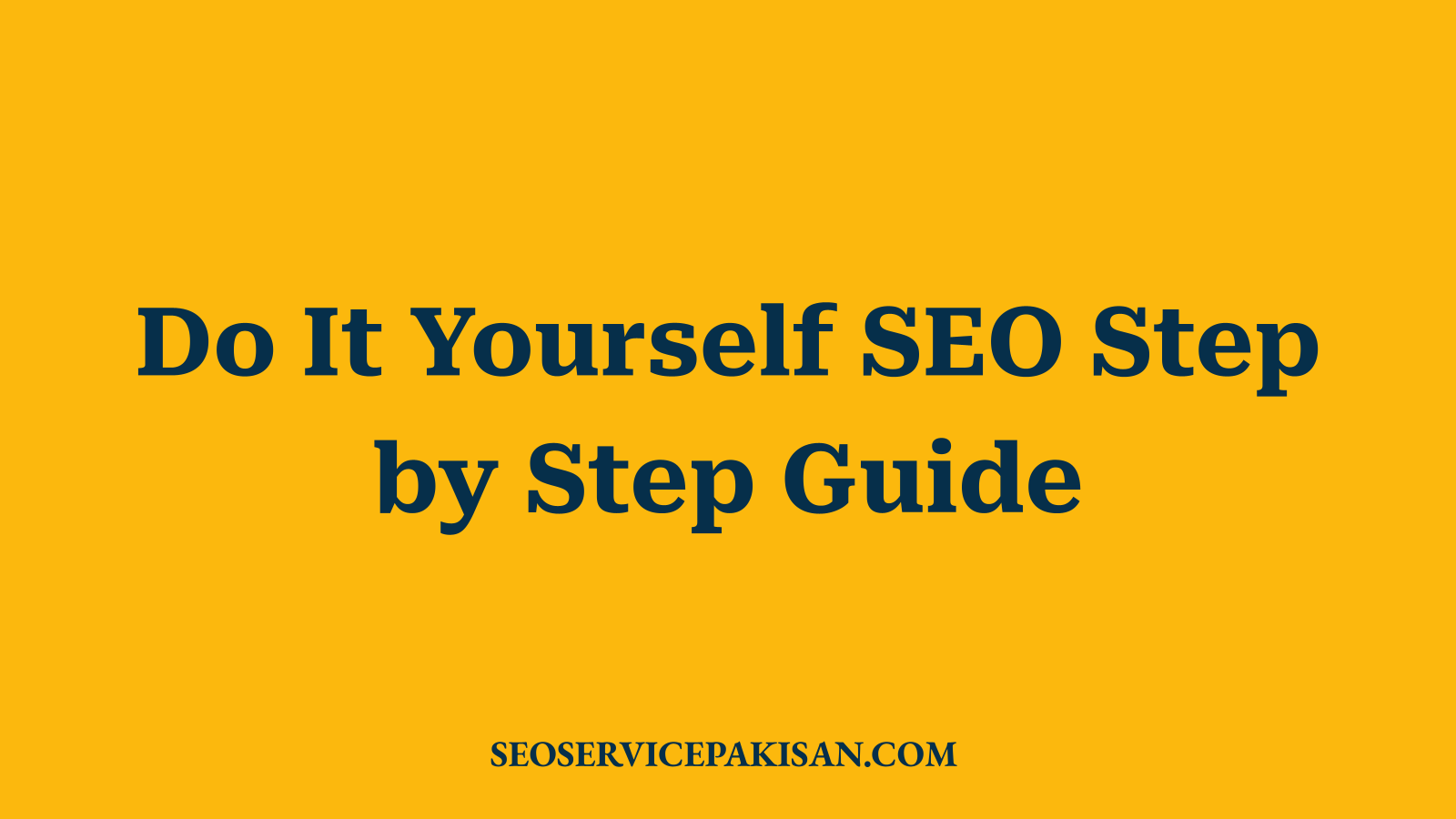 Do It Yourself SEO Step by Step Guide