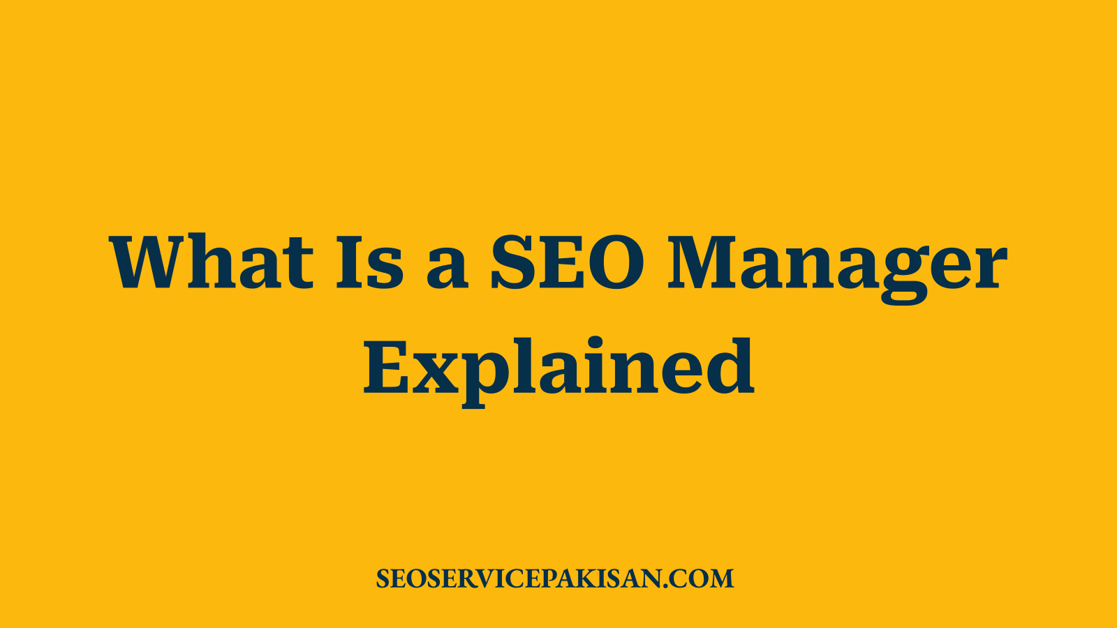 What Is a SEO Manager Explained
