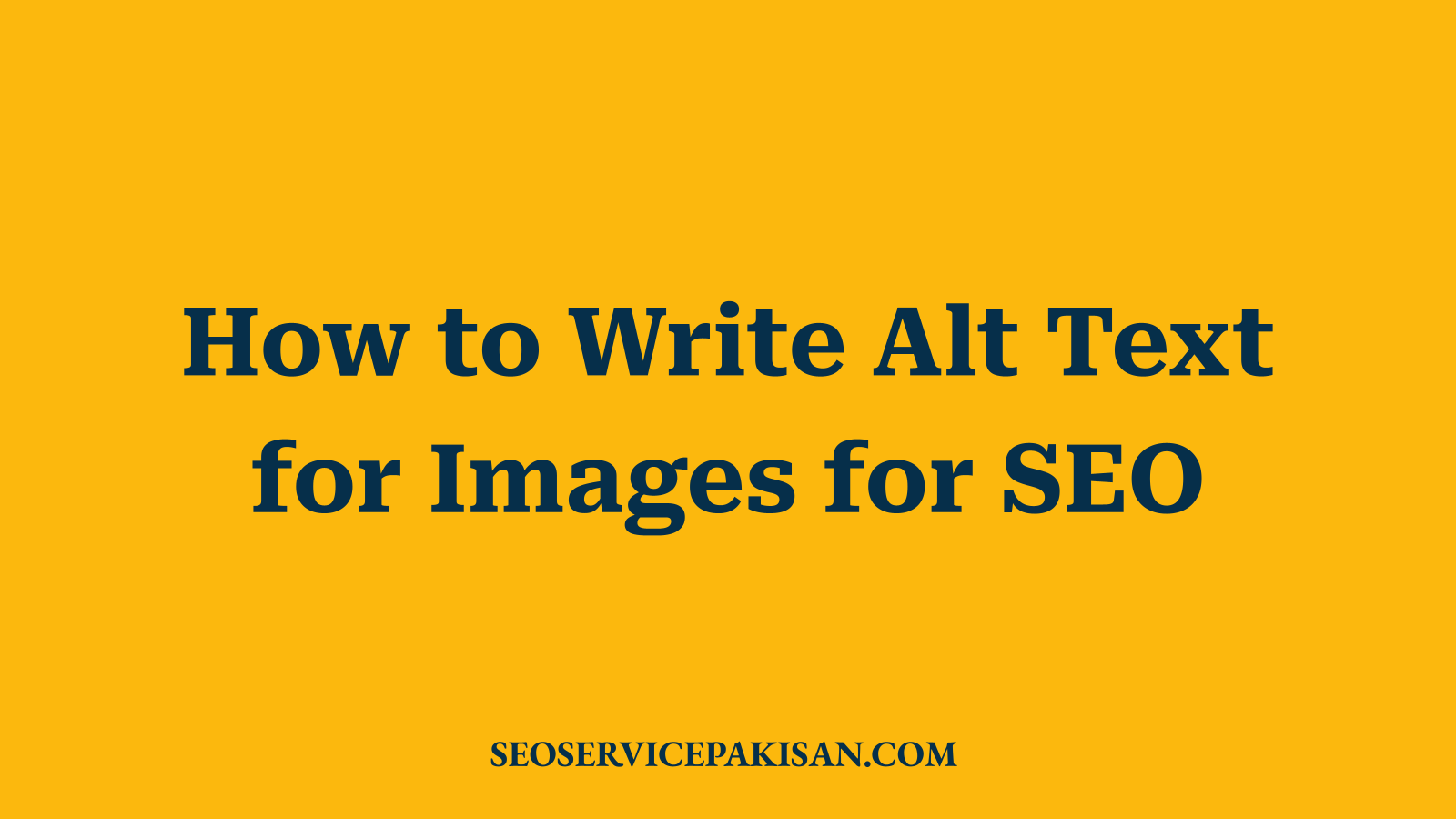 How to Write Alt Text for Images for SEO