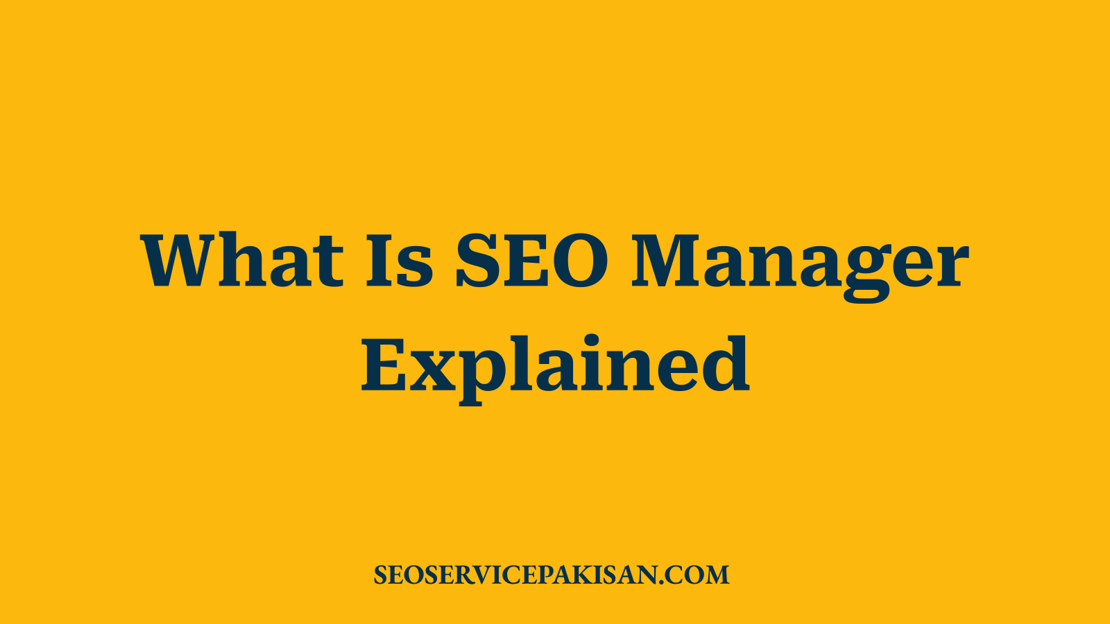 What Is SEO Manager Explained