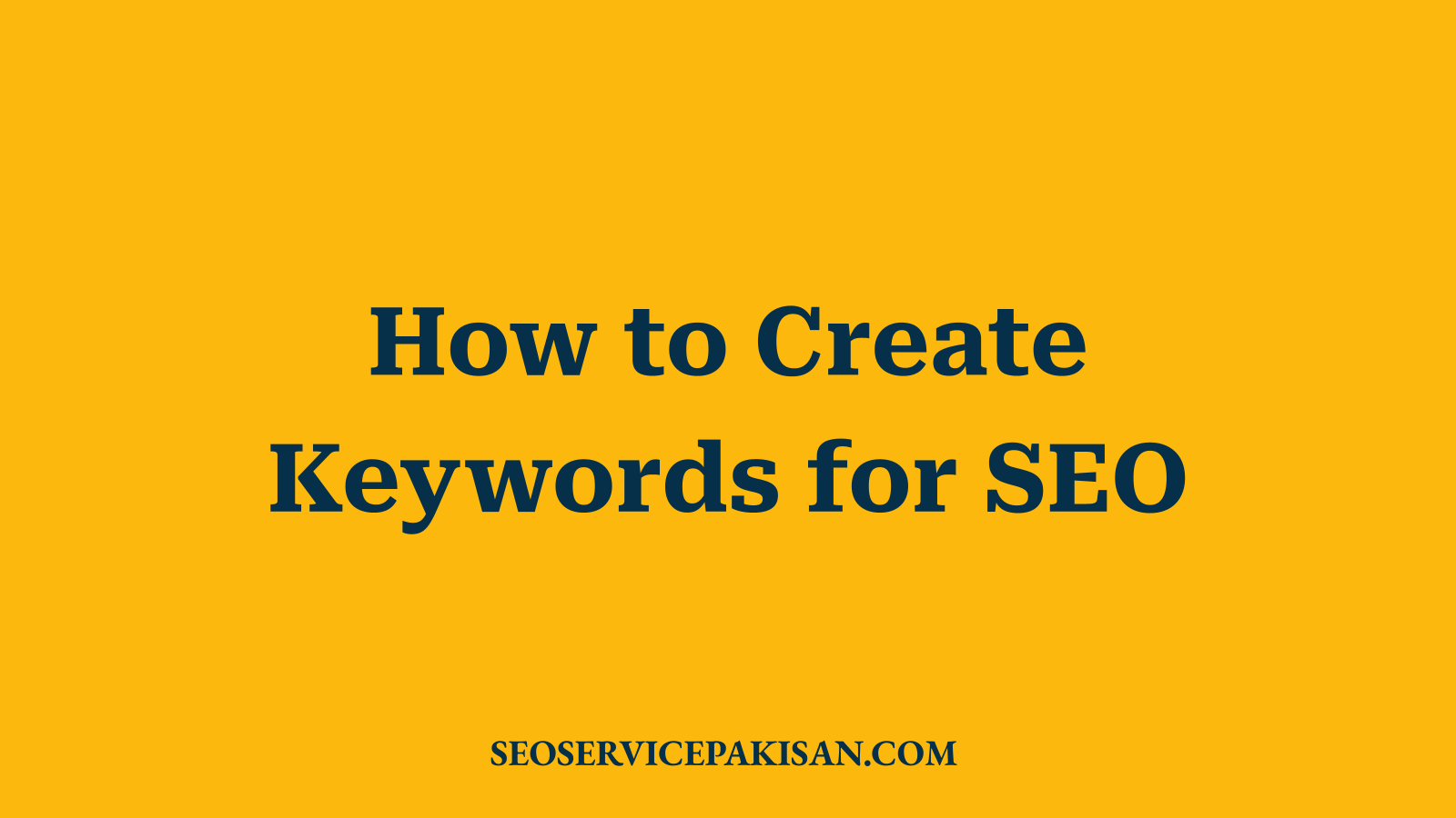 How to Create Keywords for SEO