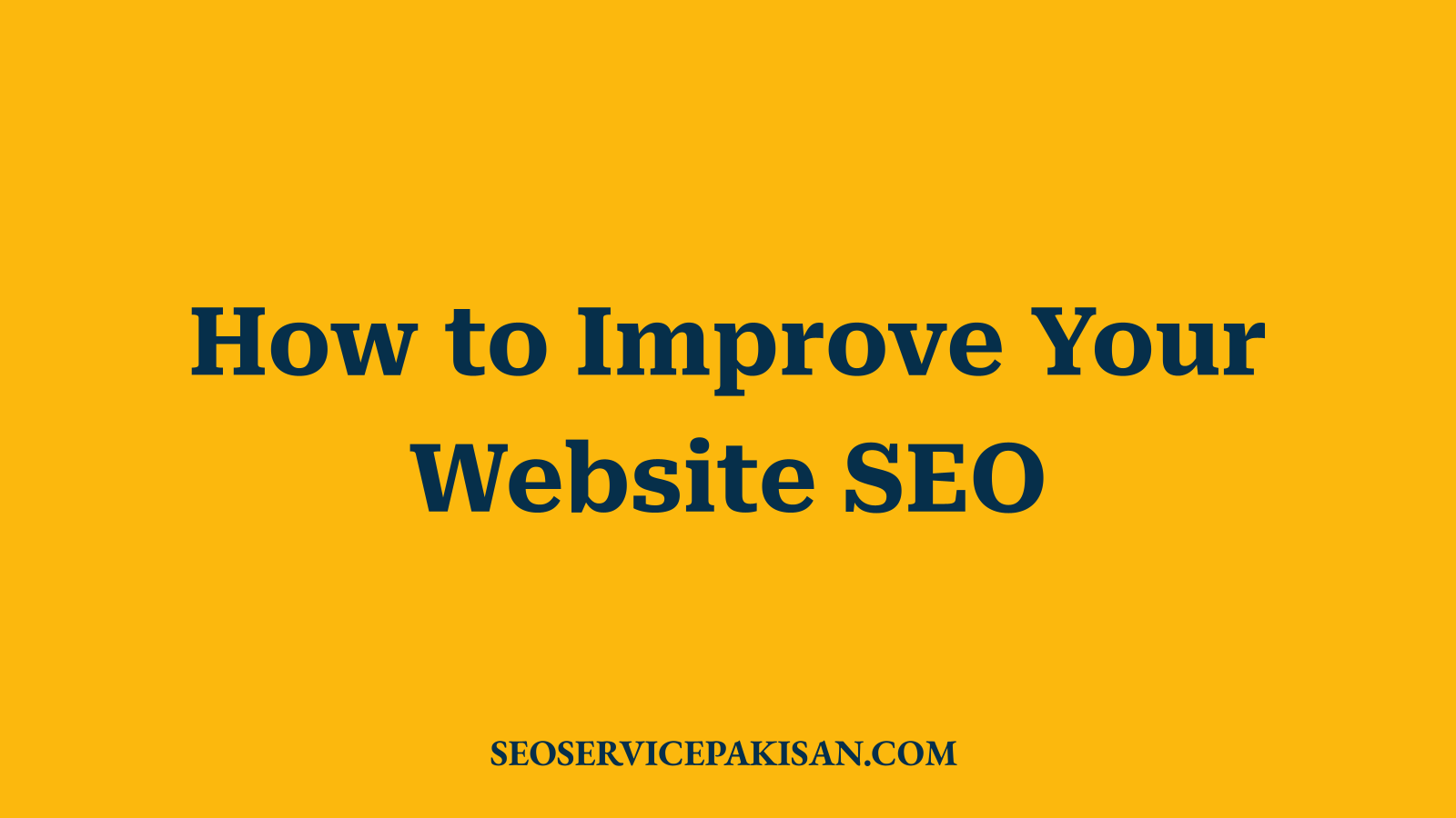 How to Improve Your Website SEO