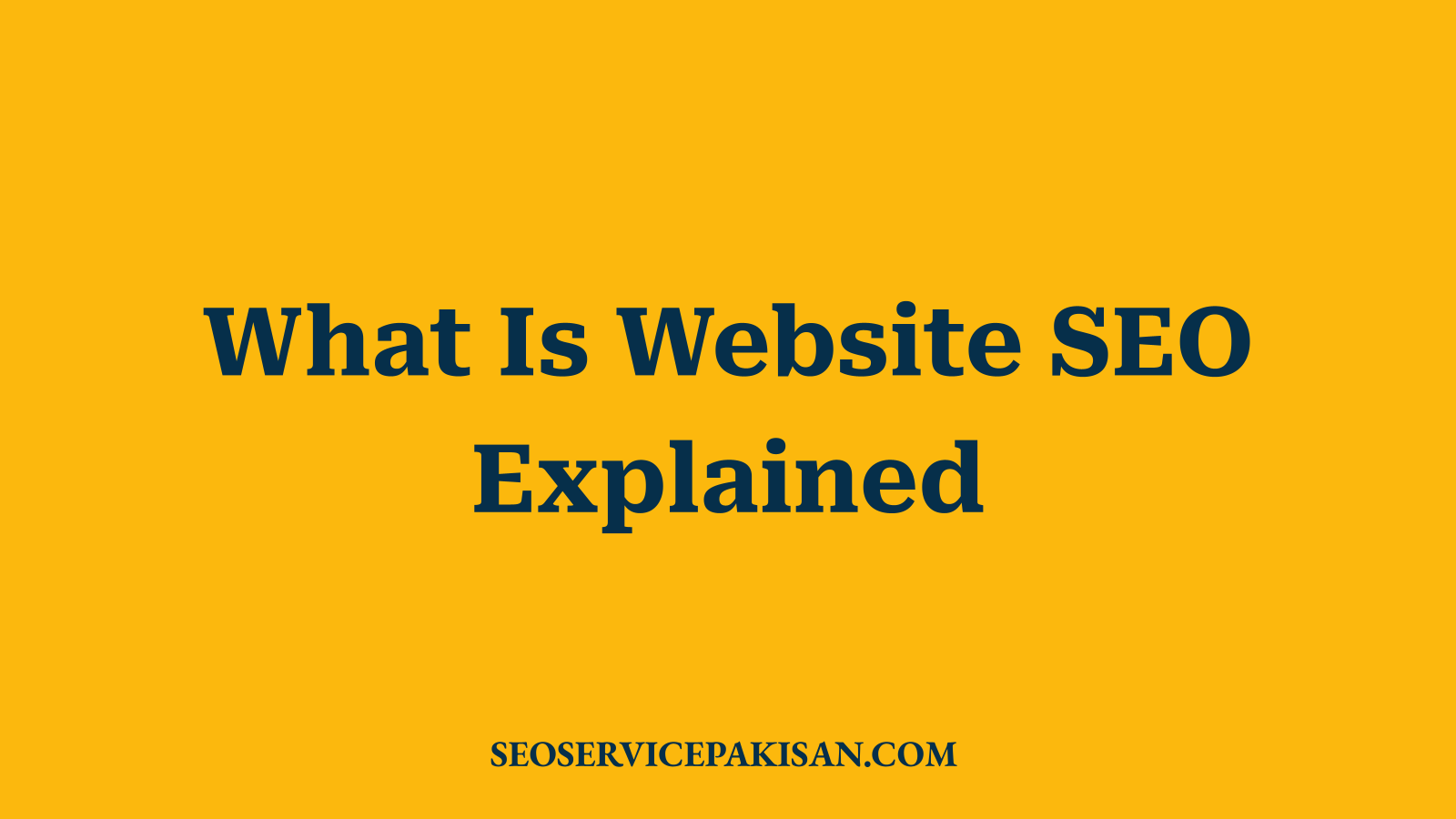 What Is Website SEO Explained